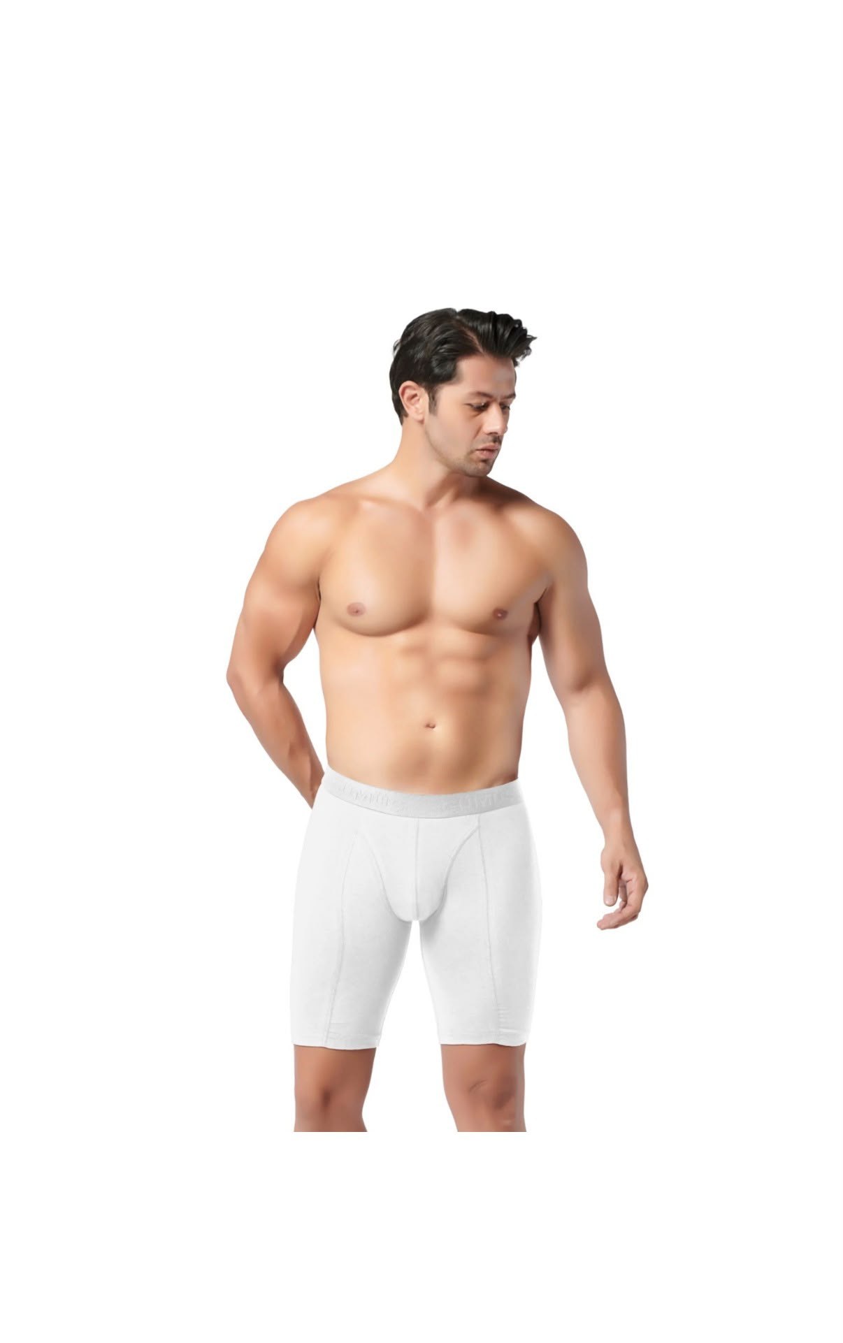 GÜMÜŞ 6LI LİKRALI UZUN BOXER