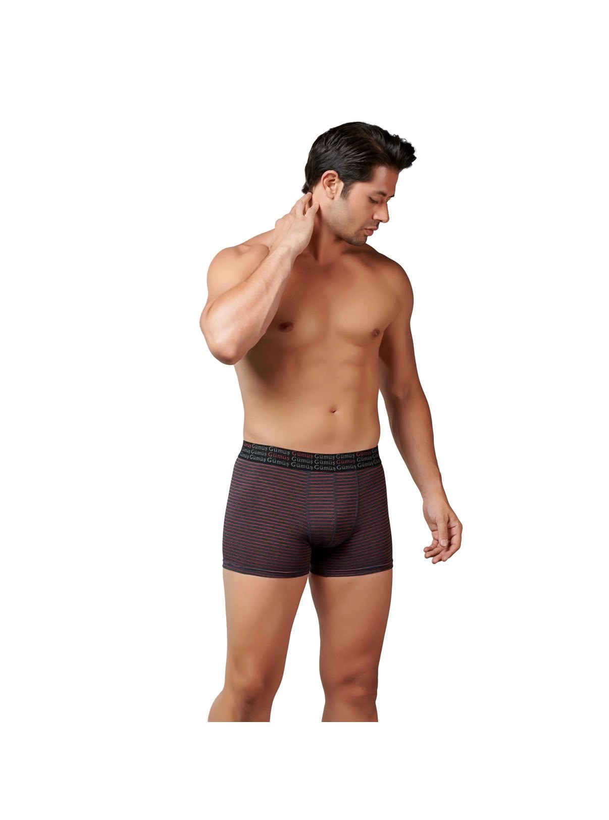 GÜMÜŞ ERKEK 12Lİ ÇİZGİLİ BOXER
