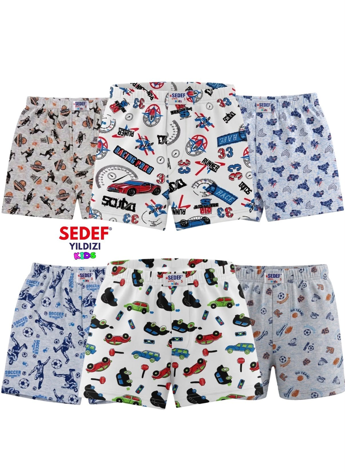 SEDEF YILDIZ ERKEK ÇOCUK 12Lİ BOXER