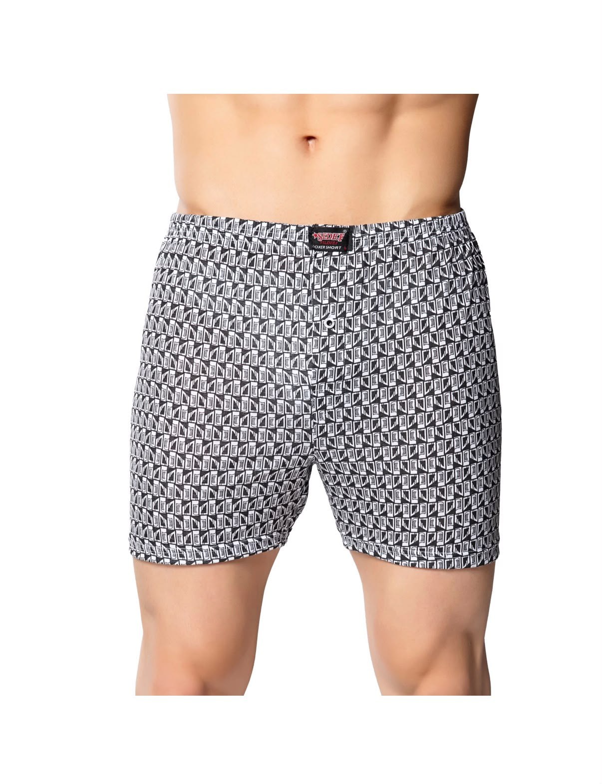 SEDEF ERKEK 12Lİ DÜĞMELİ DESENLİ BOXER