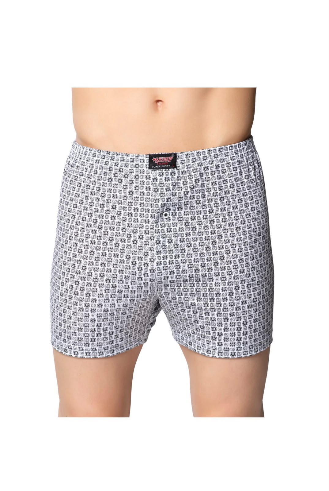 SEDEF ERKEK 12Lİ DÜĞMELİ DESENLİ BOXER