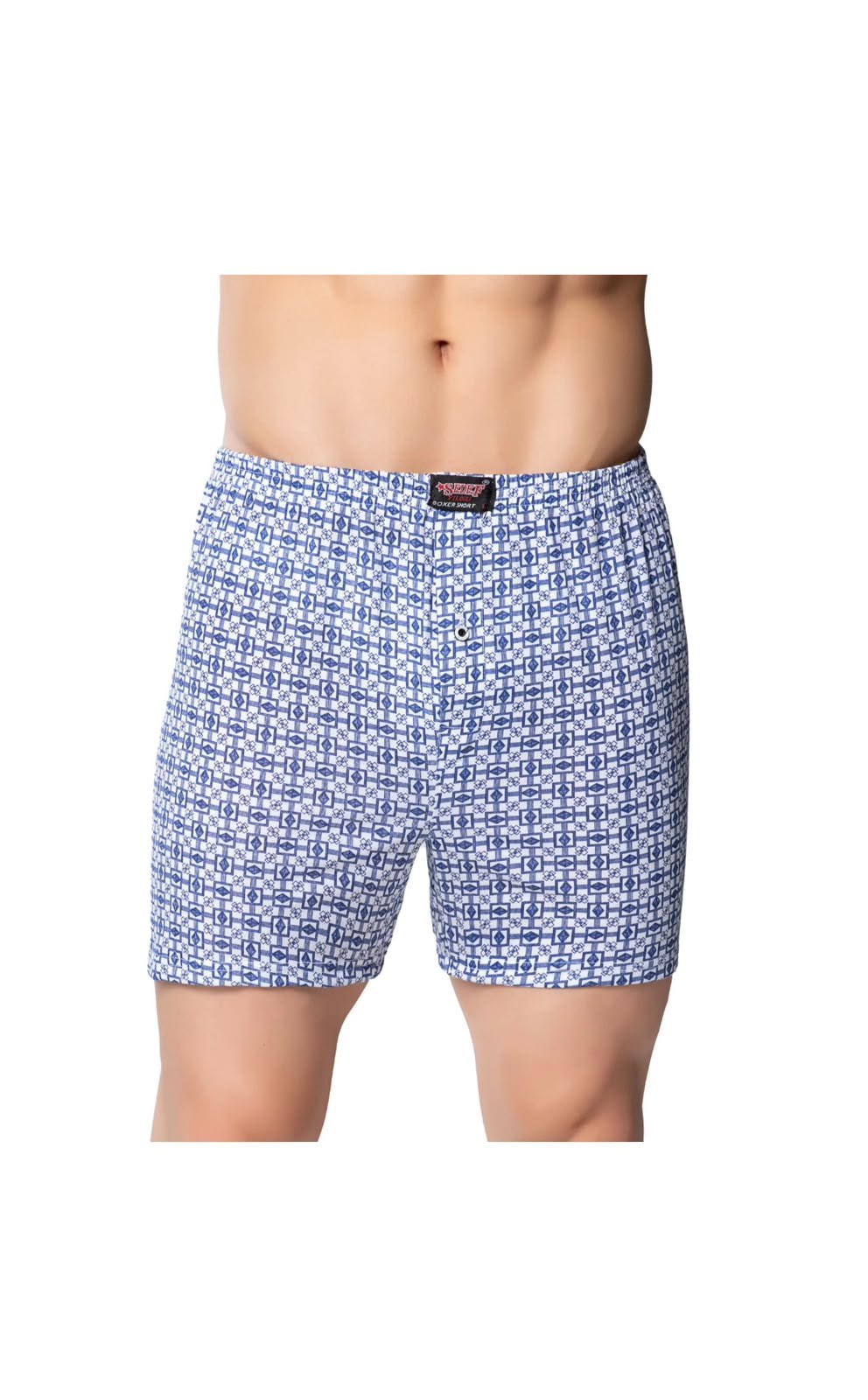 SEDEF ERKEK 12Lİ DÜĞMELİ DESENLİ BOXER