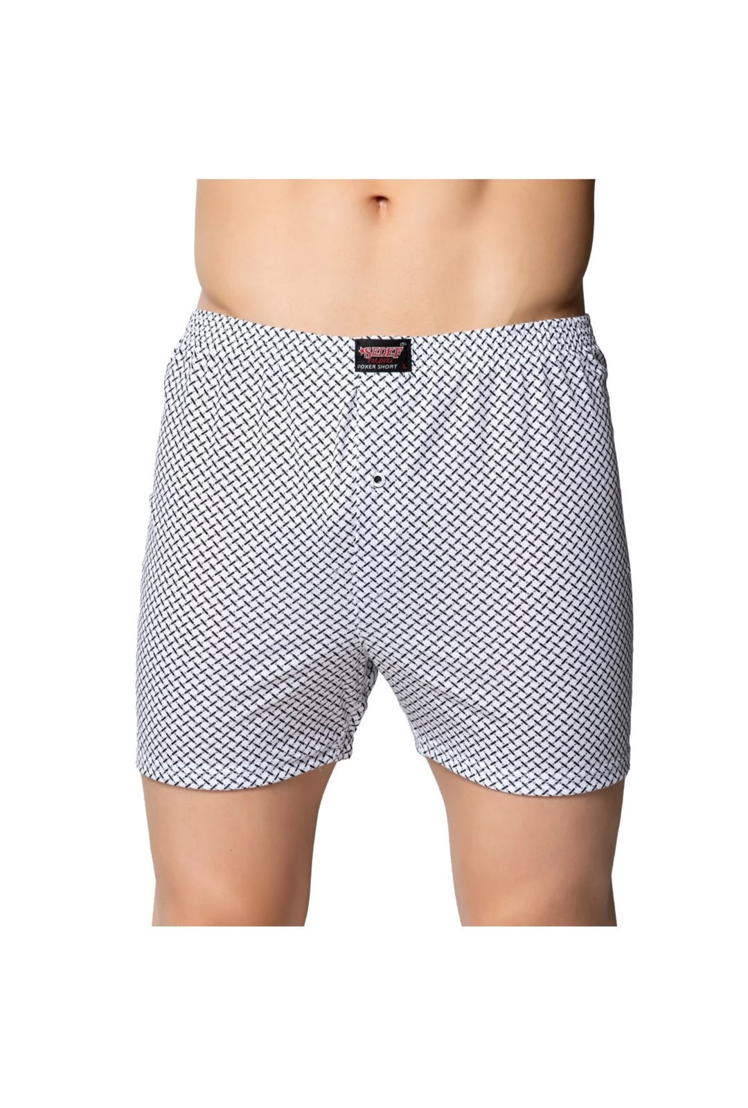 SEDEF ERKEK 12Lİ DÜĞMELİ DESENLİ BOXER