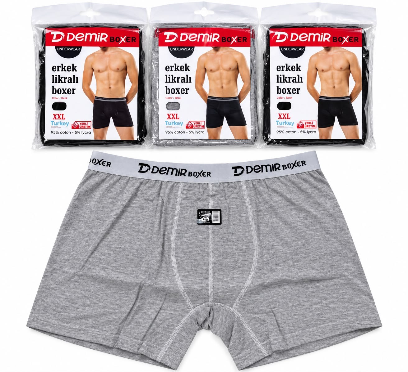 DEMİR MARKA 12Lİ ERKEK BOXER