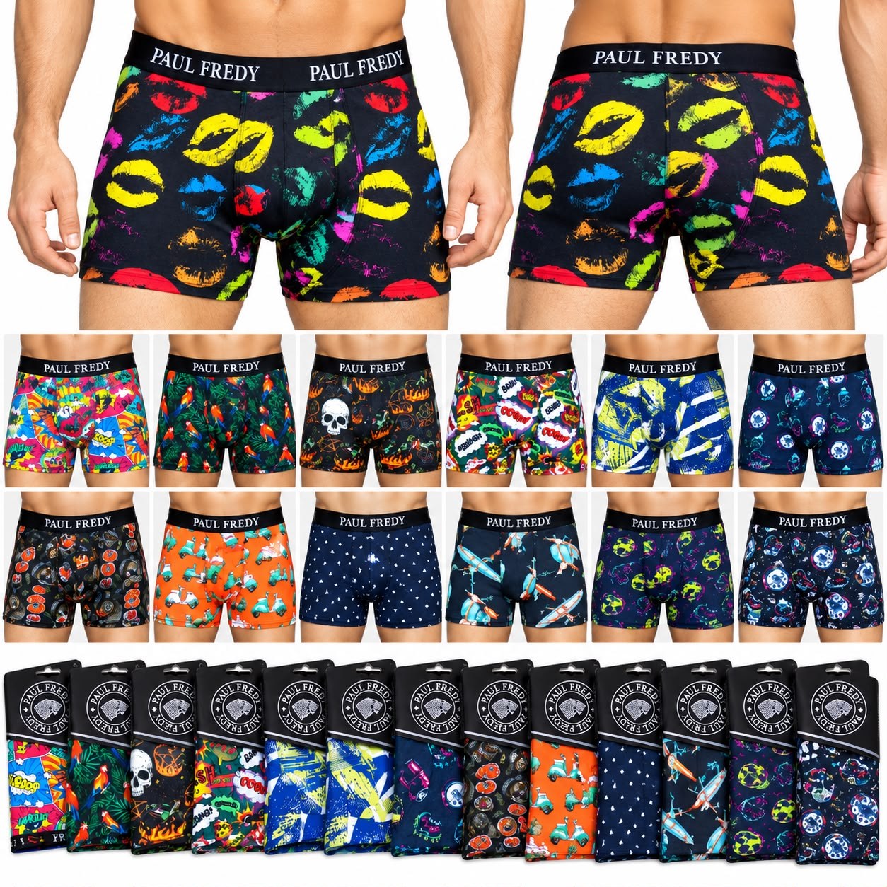 PAUL FREDY 6LI ERKEK DİJİTAL BASKI BOXER