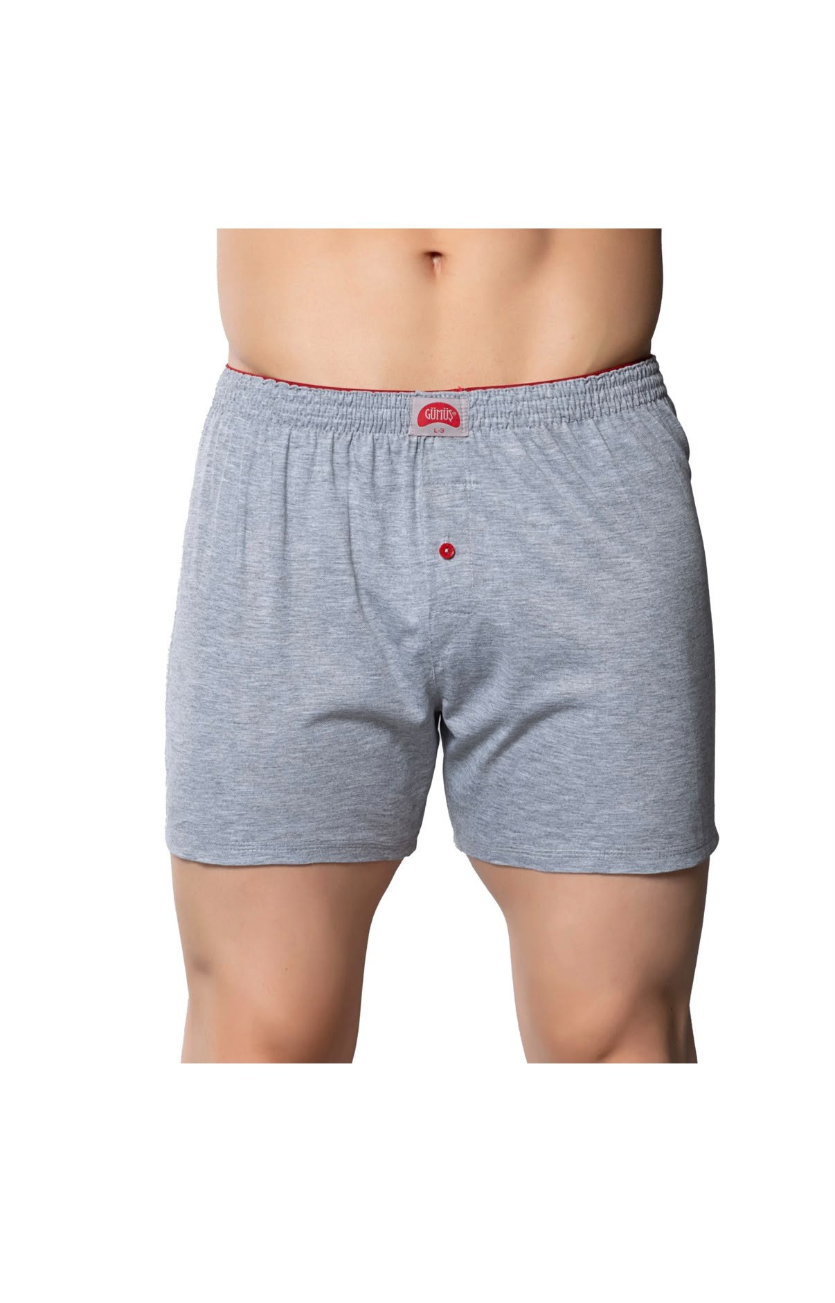 GÜMÜŞ ERKEK 6LI PENYE DÜĞMELİ BOXER