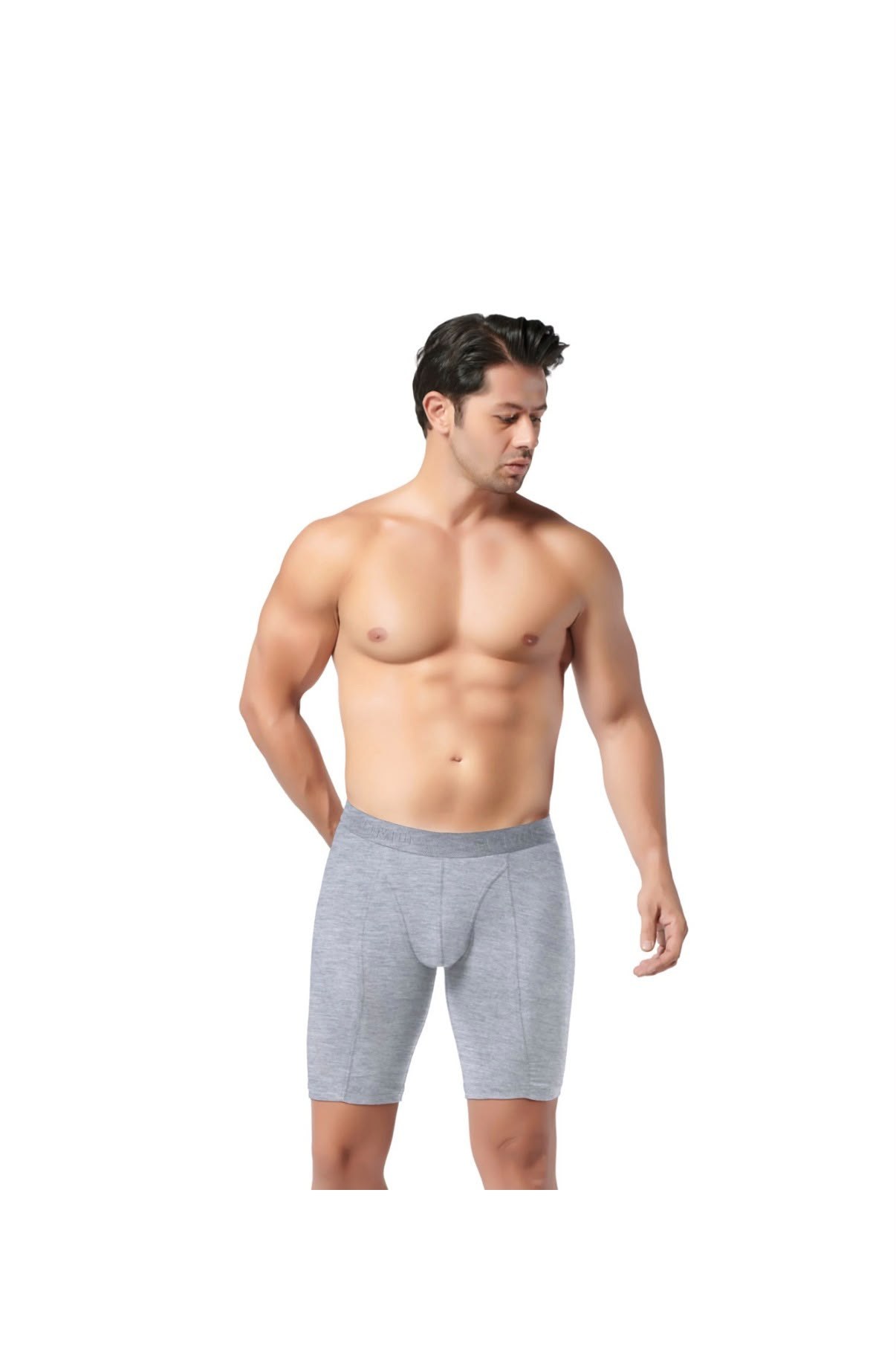 GÜMÜŞ 6LI LİKRALI UZUN BOXER